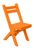 A&L Furniture Amish-Made Poly Coronado Folding Bistro Chair, Orange