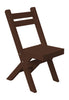 A&L Furniture Amish-Made Poly Coronado Folding Bistro Chair, Tudor Brown