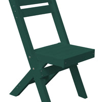 A&L Furniture Amish-Made Poly Coronado Folding Bistro Chair, Turf Green