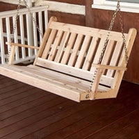 Traditional English Porch Swing Option for A&L Furniture Pergola