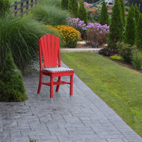 A&L Furniture Co. Amish-Made Poly Adirondack Dining Chair, Bright Red