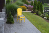 A&L Furniture Co. Amish-Made Poly Adirondack Dining Chair, Lemon Yellow
