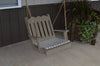 A&L Furniture Amish-Made Pine Royal English Porch Swing, Olive Gray