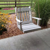 A&L Furniture Amish-Made Pine Royal English Porch Swing, White