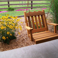 A&L Furniture Cedar Royal English Chair Swing, Cedar Finish