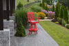 A&L Furniture Amish-Made Poly Traditional English Swivel Bar Chair, Bright Red