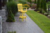 A&L Furniture Amish-Made Poly Royal English Swivel Bar Chair, Lemon Yellow