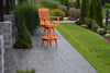 A&L Furniture Amish-Made Poly Royal English Swivel Bar Chair, Orange