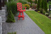 A&L Furniture Amish-Made Poly Ladderback Swivel Dining Chair with Arms, Bright Red