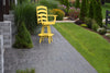 A&L Furniture Amish-Made Poly Ladderback Swivel Dining Chair with Arms, Lemon Yellow