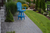 A&L Furniture Co. Amish-Made Poly Adirondack Swivel Dining Chair with Arms, Blue