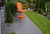 A&L Furniture Co. Amish-Made Poly Adirondack Swivel Dining Chair with Arms, Orange