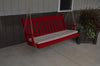 A&L Furniture Amish-Made Pine Royal English Porch Swing, Tractor Red