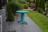A&L Furniture 33" Round Outdoor Poly Dining Table, Aruba Blue