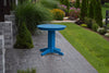 A&L Furniture 33" Round Outdoor Poly Dining Table, Blue