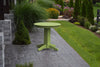 A&L Furniture 33" Round Outdoor Poly Dining Table, Tropical Lime