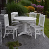 A&L Furniture Poly 5pc Royal Dining Set with Round Table