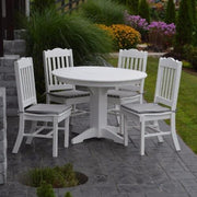 A&L Furniture Poly 5pc Royal Dining Set with Round Table