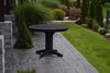 A&L Furniture 44" Round Outdoor Poly Dining Table, Black