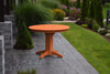 A&L Furniture 44" Round Outdoor Poly Dining Table, Orange