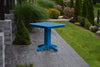 A&L Furniture 33" Square Outdoor Poly Dining Table, Blue