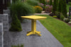 A&L Furniture 33" Square Outdoor Poly Dining Table, Lemon Yellow