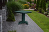 A&L Furniture 33" Square Outdoor Poly Dining Table, Turf Green