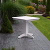 A&L Furniture 33" Square Outdoor Poly Dining Table, White