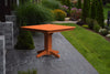 A&L Furniture 44" Square Outdoor Poly Dining Table, Orange