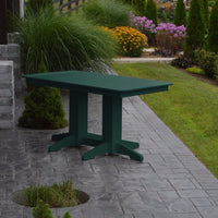 A&L Furniture Amish-Made 5' Outdoor Poly Dining Table, Turf Green
