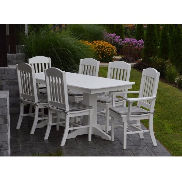 A&L Furniture Poly 7pc Classic Dining Set with Rectangular Table
