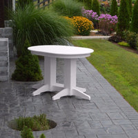 A&L Furniture Amish-Made Rectangular Outdoor Poly Dining Table, White
