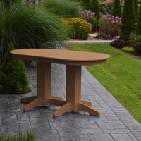 A&L Furniture Amish-Made Rectangular Outdoor Poly Dining Table, Cedar