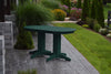 A&L Furniture Amish-Made Rectangular Outdoor Poly Dining Table, Turf Green