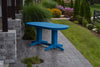 A&L Furniture Amish-Made Rectangular Outdoor Poly Dining Table, Blue