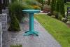 A&L Furniture 33" Round Outdoor Poly Bar Table, Aruba Blue
