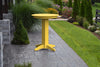 A&L Furniture 33" Round Outdoor Poly Bar Table, Lemon Yellow