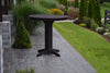 A&L Furniture 44" Round Outdoor Poly Bar Table, Black