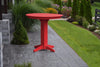 A&L Furniture 44" Round Outdoor Poly Bar Table, Bright Red