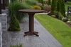 A&L Furniture 44" Round Outdoor Poly Bar Table, Tudor Brown