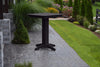 A&L Furniture 33" Square Outdoor Poly Bar Table, Black