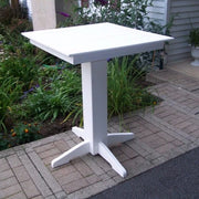 A&L Furniture 33" Square Outdoor Poly Bar Table, White