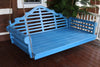A&L Furniture Amish-Made Yellow Pine Marlboro Swing Bed, Caribbean Blue