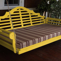 A&L Furniture Amish-Made Yellow Pine Marlboro Swing Bed, Canary Yellow