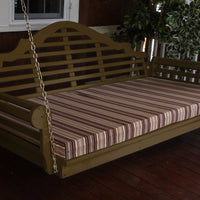 A&L Furniture Amish-Made Yellow Pine Marlboro Swing Bed, Coffee