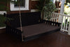 A&L Furniture Amish-Made Pine Fanback Swing Bed, Black