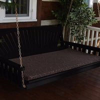 A&L Furniture Amish-Made Pine Fanback Swing Bed, Black