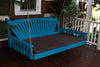 A&L Furniture Amish-Made Pine Fanback Swing Bed, Caribbean Blue