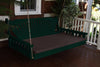 A&L Furniture Amish-Made Pine Fanback Swing Bed, Dark Green