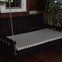 A&L Furniture Amish-Made Pine Traditional English Swing Bed, Black